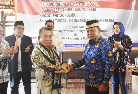 Sosialisasi 4 Pilar Bupati Dawam Berharap Dapat Membawa Perubahan Yang Baik Untuk Bumei Tuwah Bepadan