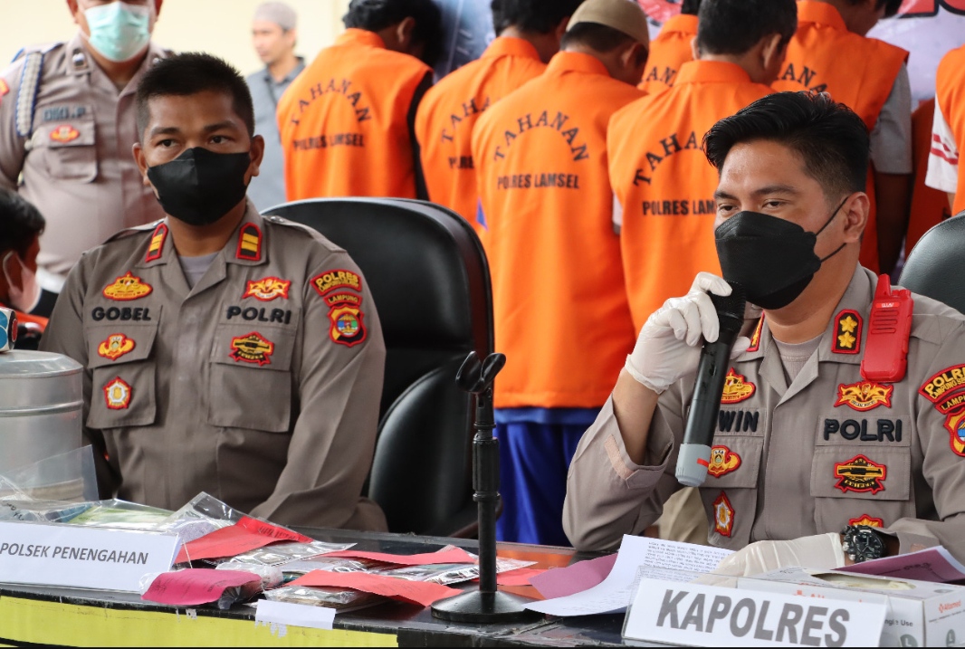 Polres Lampung Selatan Dalam Waktu Sebulan Berhasil Ungkap 26 Kasus Kriminal