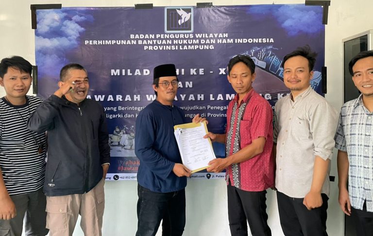 Nanda Risky Putra Ketua Terpilih Untuk Periode (2022-2026) Hasil Muswil Ke-V BPW PBHI Lampung